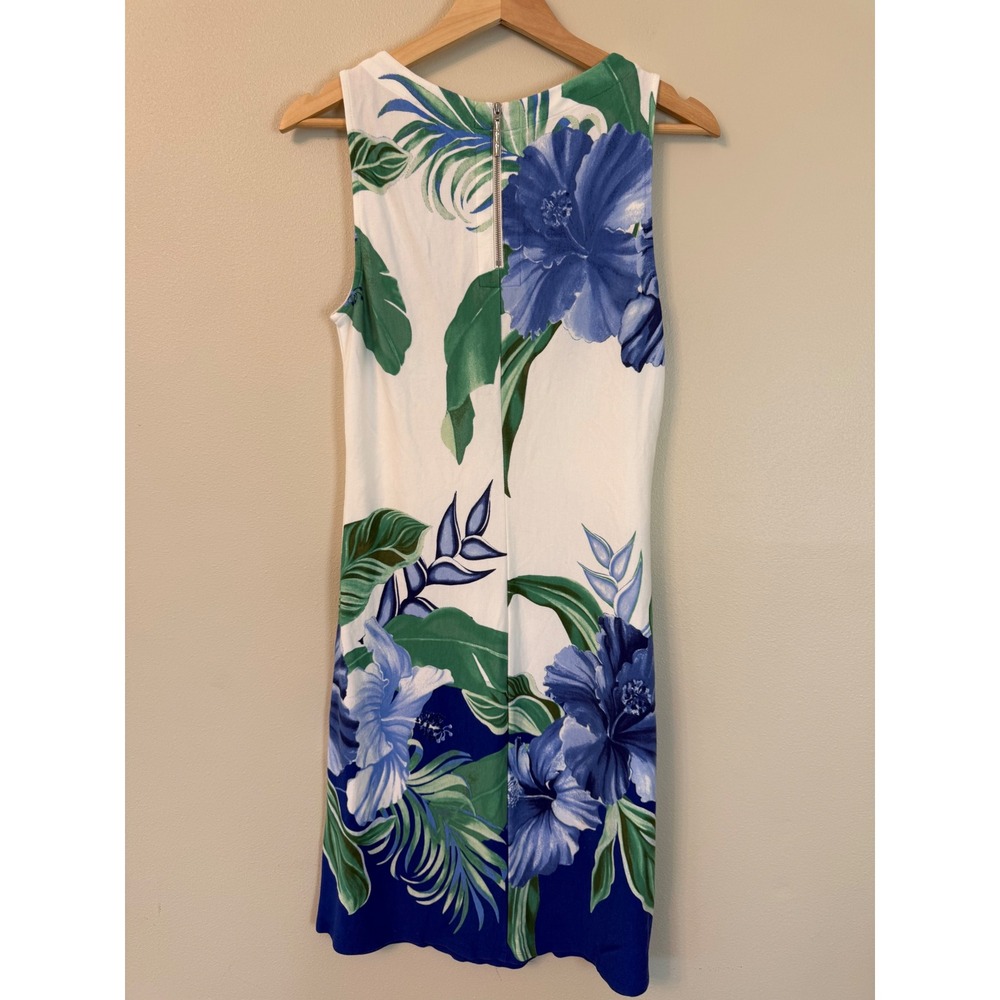 Tommy Bahama Floridian Floral Darcy Shift Dress Blue White Size M - Picture 5 of 8